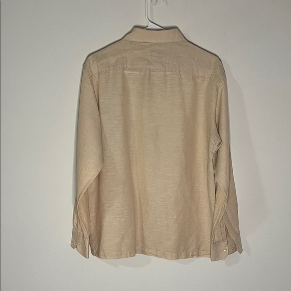 Concepts by Claiborne Beige Linen Long Sleeve Shirt - Picture 7 of 8